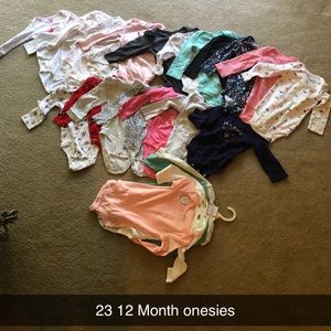 12 Month long sleeve onesies